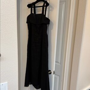 Givenchy Black Maxi Dress with Square Straps